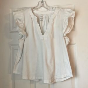 Maeve By Anthropologie white structured sleeveless top